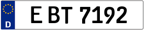 Trailer License Plate